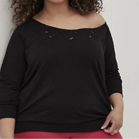 Torrid off shoulder sweat shirt 4x - Picture 3 of 7